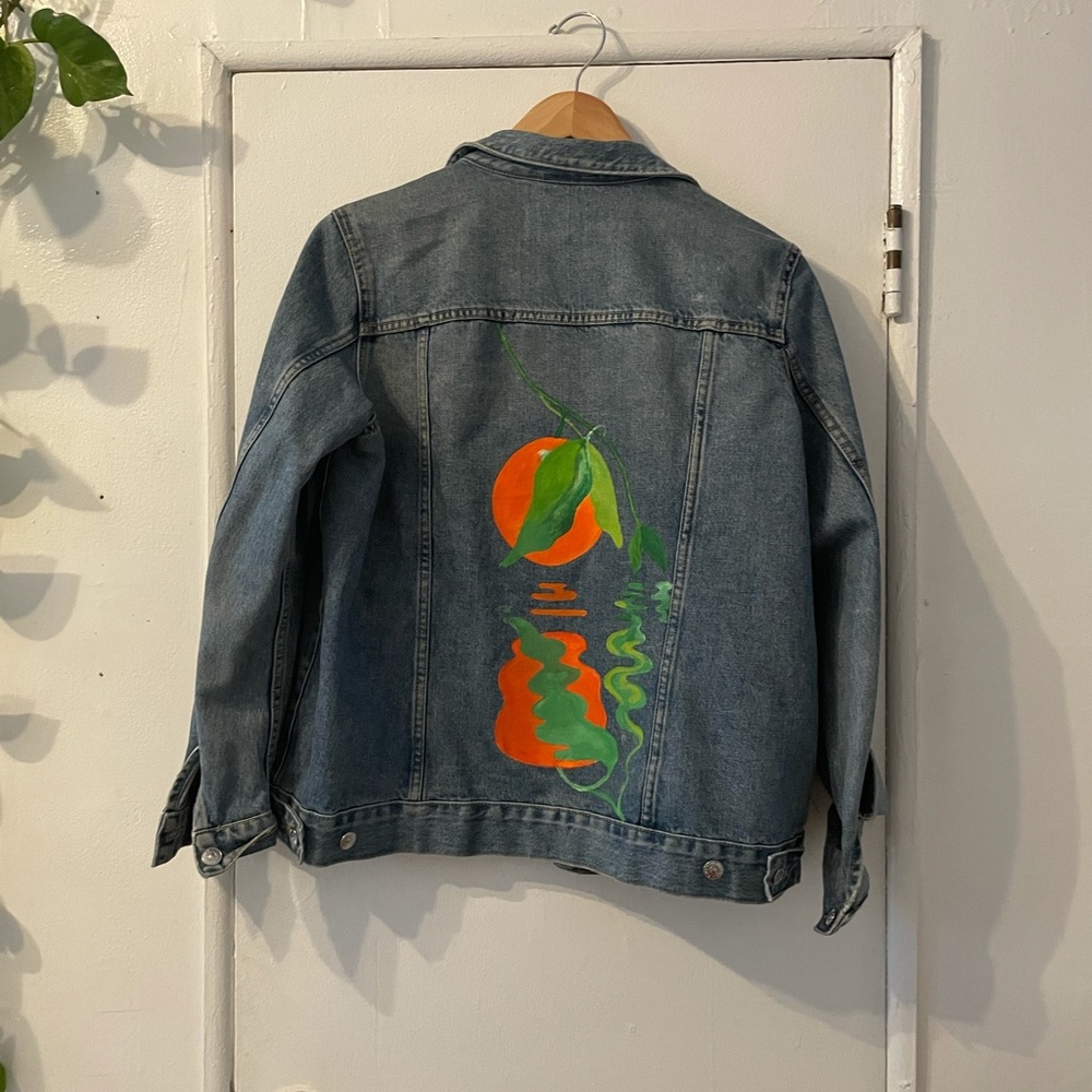 Hand painted jean jacket